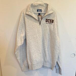 Blue 84 UCSB Alumni Light Gray Zip Up Sweater